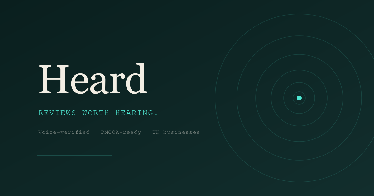 Heard — voice-verified reviews for UK businesses